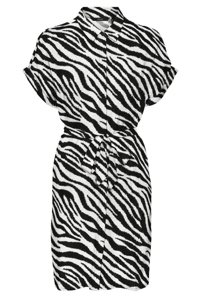 VMEASY JOY S/S SHIRT DRESS WVN GA 10302043 BIRCH/ZEBRA